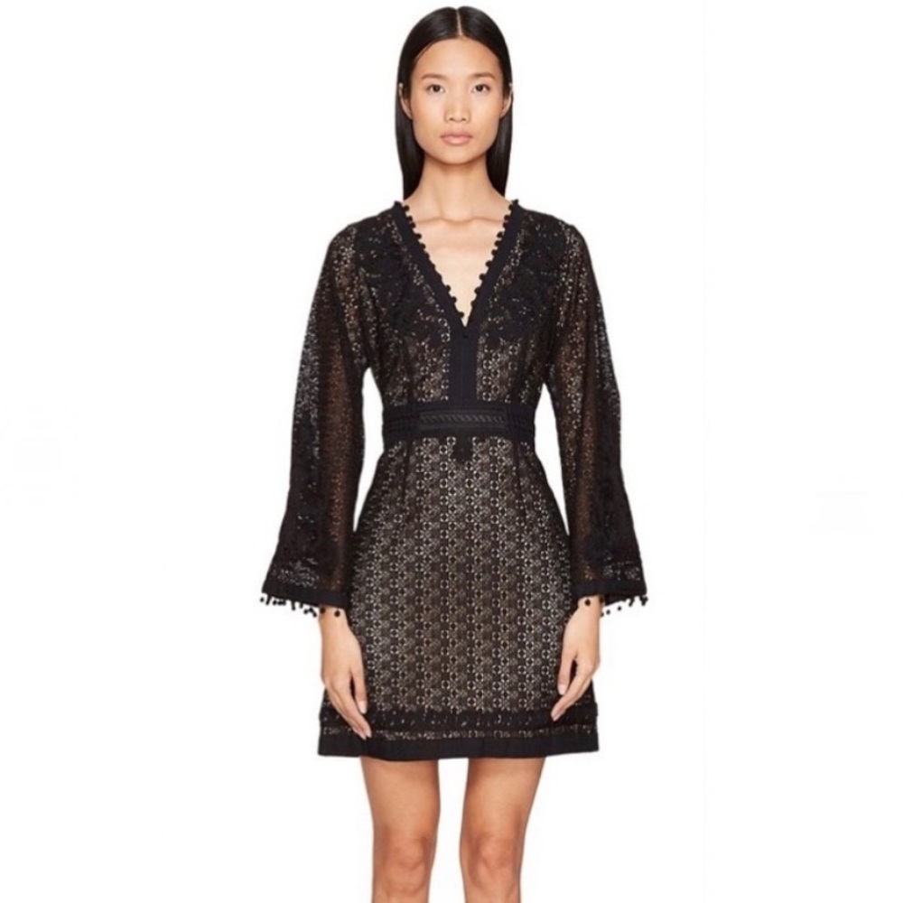 NWT The Kooples Daisy Love black dress size XS